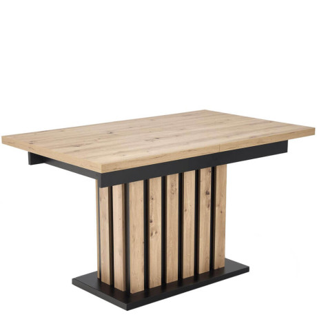 LAMELLO HALMAR Unfolded Rectangular Dining Table Artisan Oak / Black