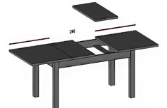 VERANO Unfolded Table 160 MEBIN