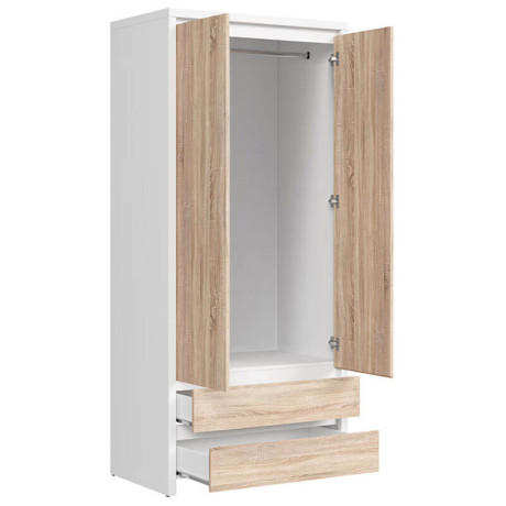 SZF2D2S KASPIAN BRW (white) Wardrobe