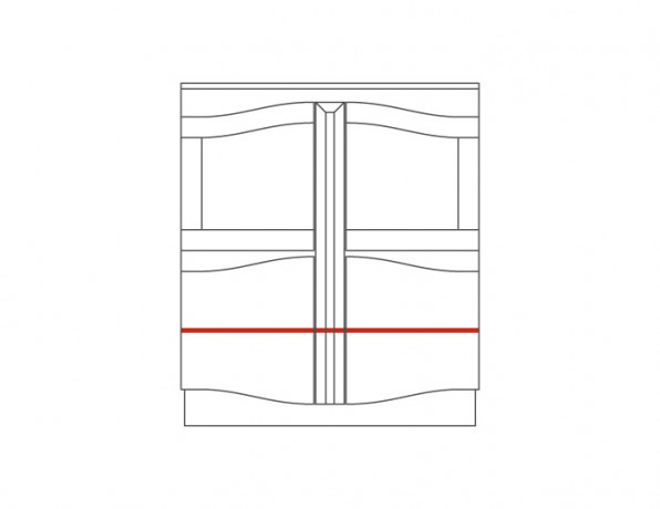 DIUNA 2DS2D Low Glass-Fronted Cabinet MEBIN