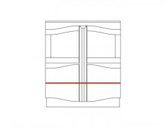 DIUNA 2DS2D Low Glass-Fronted Cabinet MEBIN
