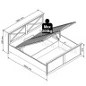 LOZ/160 FRIJA BRW King Size Lift Up Storage Bed