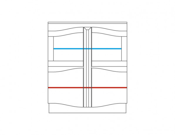 DIUNA 2DS2D Cabinet with Drink Section MEBIN