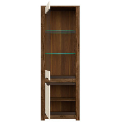 REG1W1D RUSO BRW Glass-Fronted Cabinet