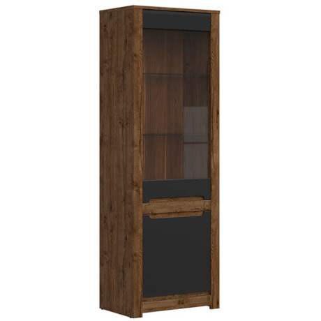 REG1W1D RUSO BRW Glass-Fronted Cabinet