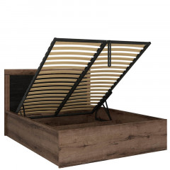 LOZ/140/B BALIN BRW Double Lift Up Storage Bed
