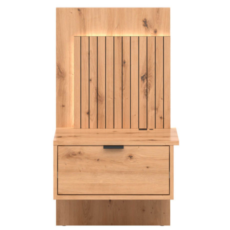 KOM1S/L LAMEA BRW Left Bedside Table USB LED