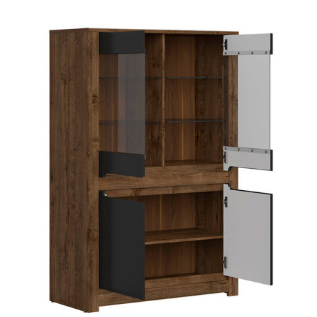 REG2W2D RUSO BRW Glass-Fronted Cabinet