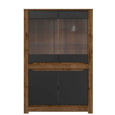 REG2W2D RUSO BRW Glass-Fronted Cabinet