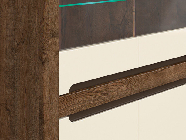 REG2W2D RUSO BRW Glass-Fronted Cabinet