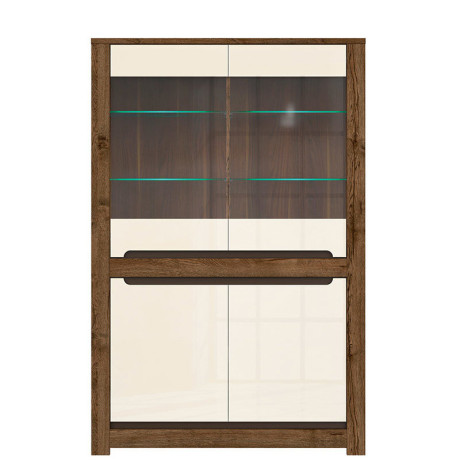 REG2W2D RUSO BRW Glass-Fronted Cabinet