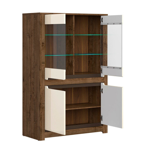 REG2W2D RUSO BRW Glass-Fronted Cabinet