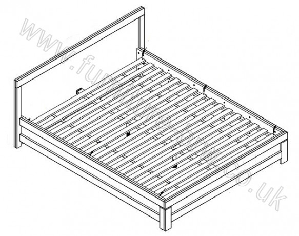LOZ/180 GENT BRW Super King Size Bed