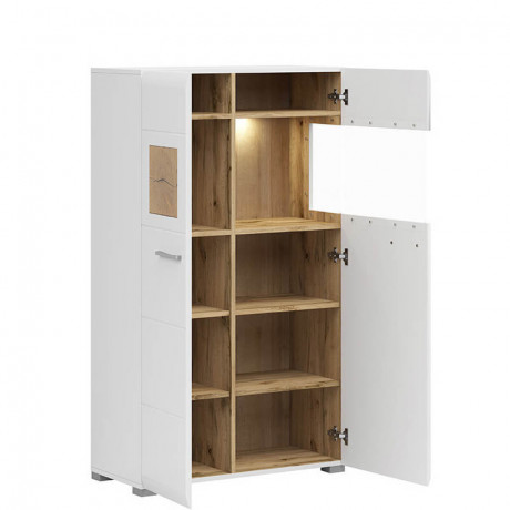 SFK1W1D/14/8 FUN PLUS BRW Glass-Fronted Cabinet