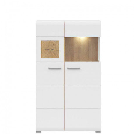 SFK1W1D/14/8 FUN PLUS BRW Glass-Fronted Cabinet
