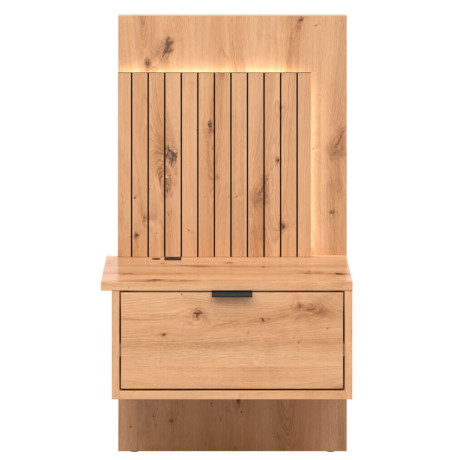 KOM1S/R LAMEA BRW Right Bedside Table USB LED
