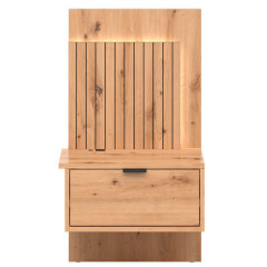 KOM1S/R LAMEA BRW Right Bedside Table USB LED