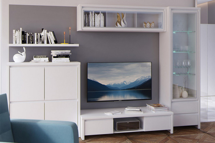 KASPIAN BRW (white) Living Room