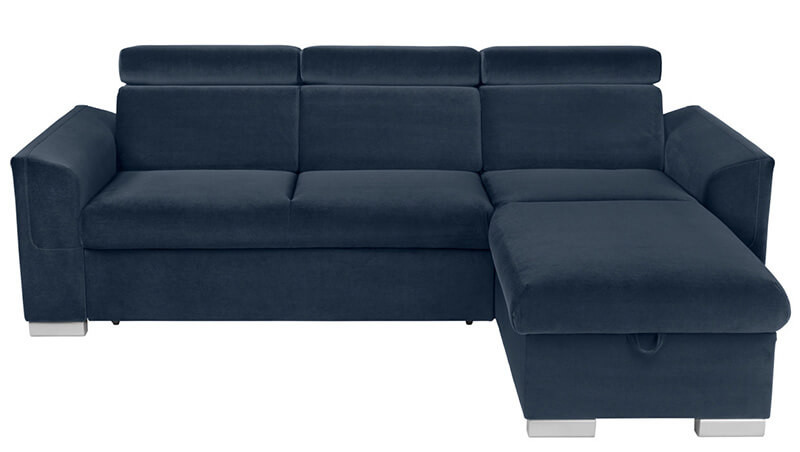EVIA 2F BRW Corner Sofa Bed Blue Piano 28