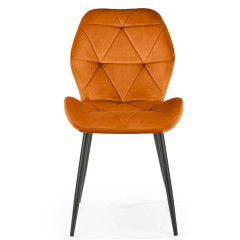 K453 HALMAR Upholstered Dining Chair in Cinnamon Fabric with Metal Legs