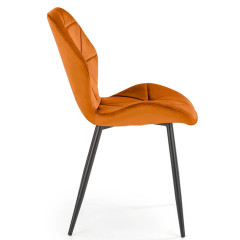 K453 HALMAR Upholstered Dining Chair in Cinnamon Fabric with Metal Legs