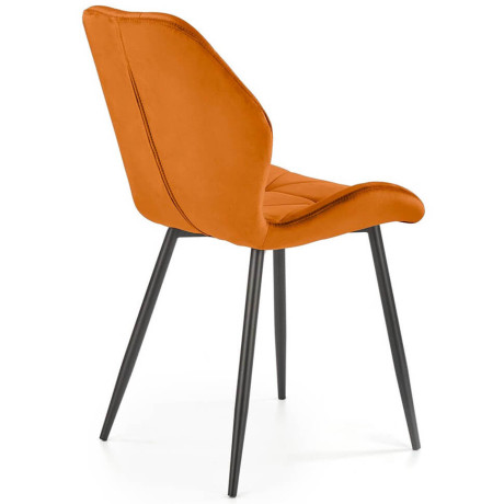 K453 HALMAR Upholstered Dining Chair in Cinnamon Fabric with Metal Legs