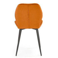 K453 HALMAR Upholstered Dining Chair in Cinnamon Fabric with Metal Legs