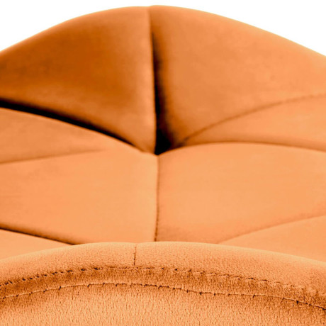 K453 HALMAR Upholstered Dining Chair in Cinnamon Fabric with Metal Legs