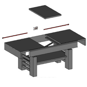 VERANO Unfolded Coffee Table II MEBIN