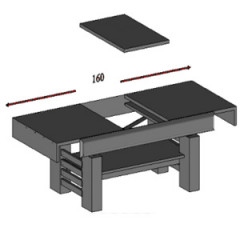 VERANO Unfolded Coffee Table II MEBIN