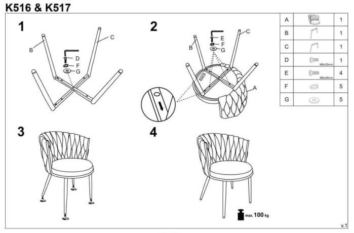 K516 HALMAR Upholstered Dining Chair in Mustard Fabric with Semicircular Backrest and Metal Legs