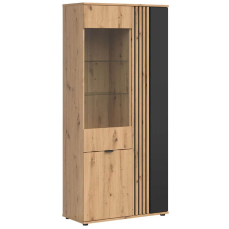 REG2D1W/90 VABRES BRW Glass-Fronted Cabinet