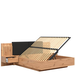LOZ/160/B2 LAMEA BRW King Size Lift Up Side Storage Bed
