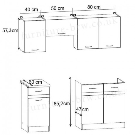 JUNONA LINE 170 ZBL Kitchen Set Sonoma