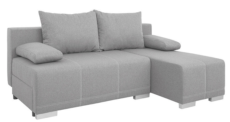 BIRU LUX 2DL BRW Corner Sofa Bed Grey