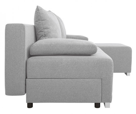 BIRU LUX 2DL BRW Corner Sofa Bed Grey