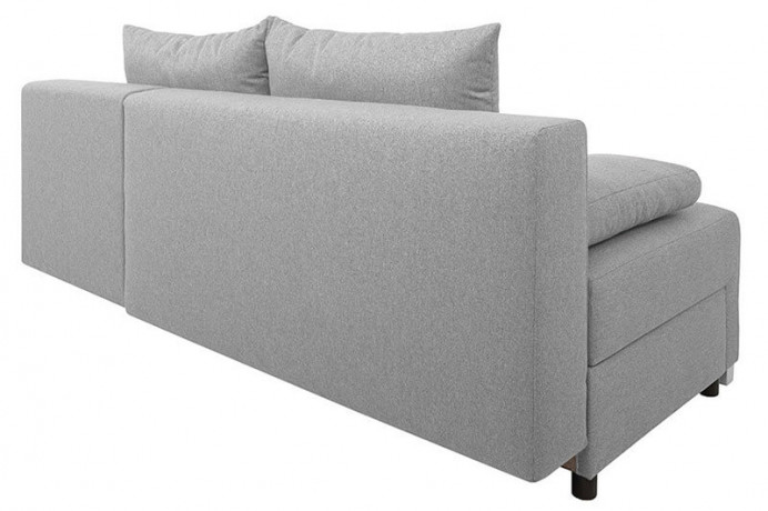 BIRU LUX 2DL BRW Corner Sofa Bed Grey