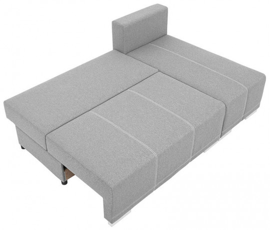 BIRU LUX 2DL BRW Corner Sofa Bed Grey