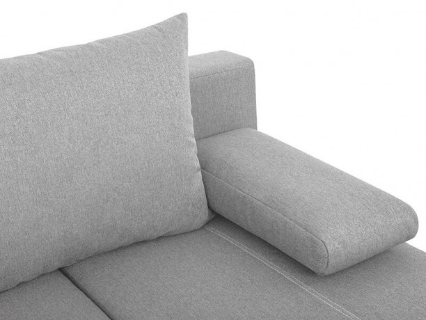 BIRU LUX 2DL BRW Corner Sofa Bed Grey