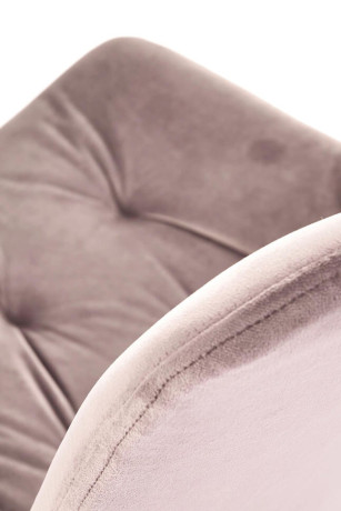 K519 HALMAR Swivel Upholstered Dining Chair in Beige Fabric with Metal Legs