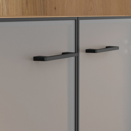 REG2D2W/200 SPACE OFFICE BRW Glass-Fronted Cabinet