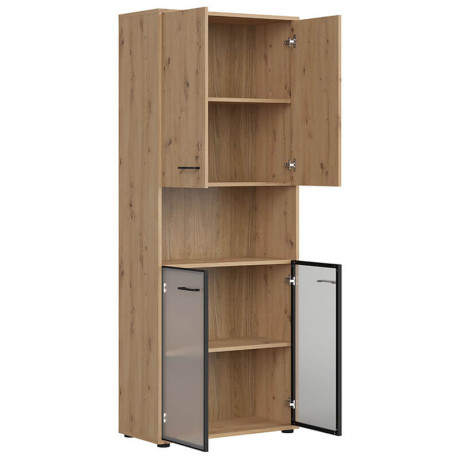 REG2D2W/200 SPACE OFFICE BRW Glass-Fronted Cabinet