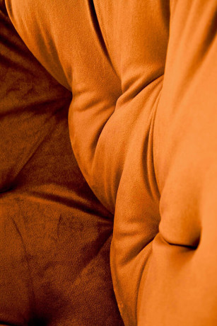 K519 HALMAR Swivel Upholstered Dining Chair in Cinnamon Fabric with Metal Legs