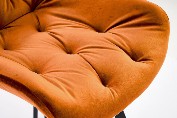 K519 HALMAR Swivel Upholstered Dining Chair in Cinnamon Fabric with Metal Legs