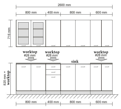 NIKA EKRAN kitchen Standard 260 golden cherry