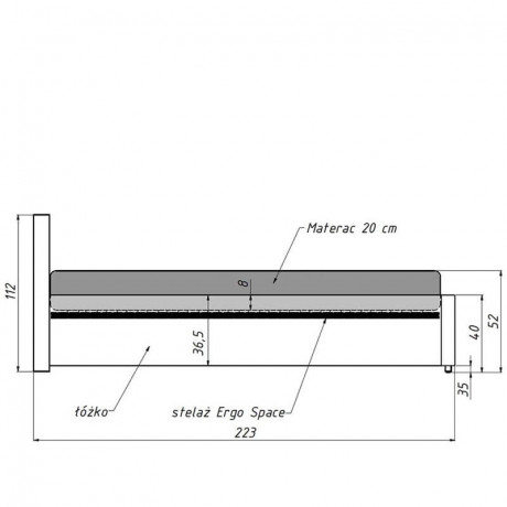 ALEXANDRA II BRW Upholstered King Size Bed 160 Blue