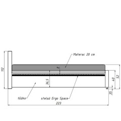 ALEXANDRA II BRW Upholstered King Size Bed 160 Blue
