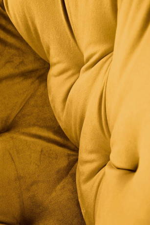 K519 HALMAR Swivel Upholstered Dining Chair in Mustard Fabric with Metal Legs