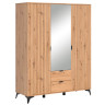 SZF2D2S1M LAMEA BRW Mirrored Wardrobe