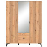 SZF2D2S1M LAMEA BRW Mirrored Wardrobe